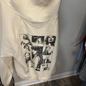 Taylor Swift Eras Tour Beige Hoodie